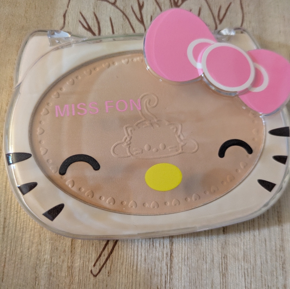 Pink and Yellow Makeup Setting Compact